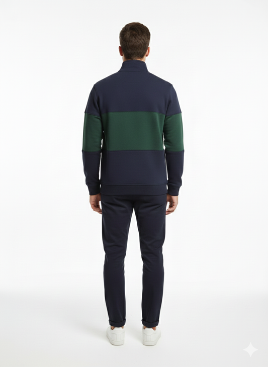 GNT-1949 QUARTER-ZIP (GREEN/NAVY)