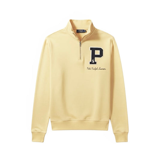 RL PREMIUM P LOGO COTTON FLEECE ZIP-UP LIME
