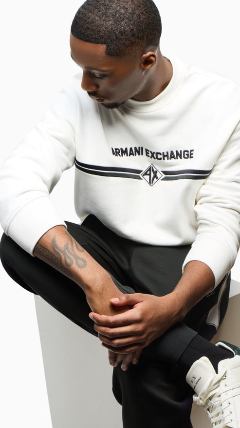 A|E EMBROIDERED SWEATSHIRT WHITE