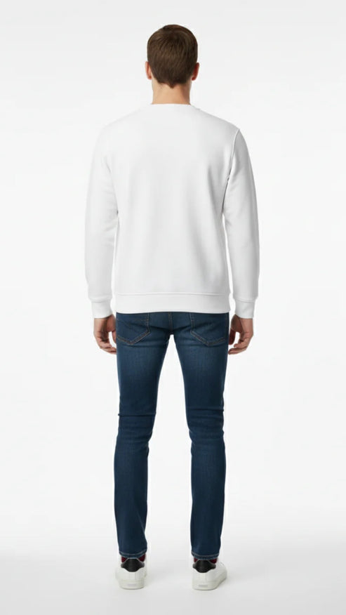 TH-Classic White Sweatshirt Signature Stripe