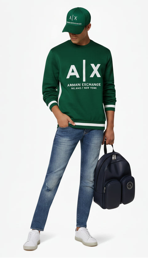 AX-Tipping Sweatshirt green