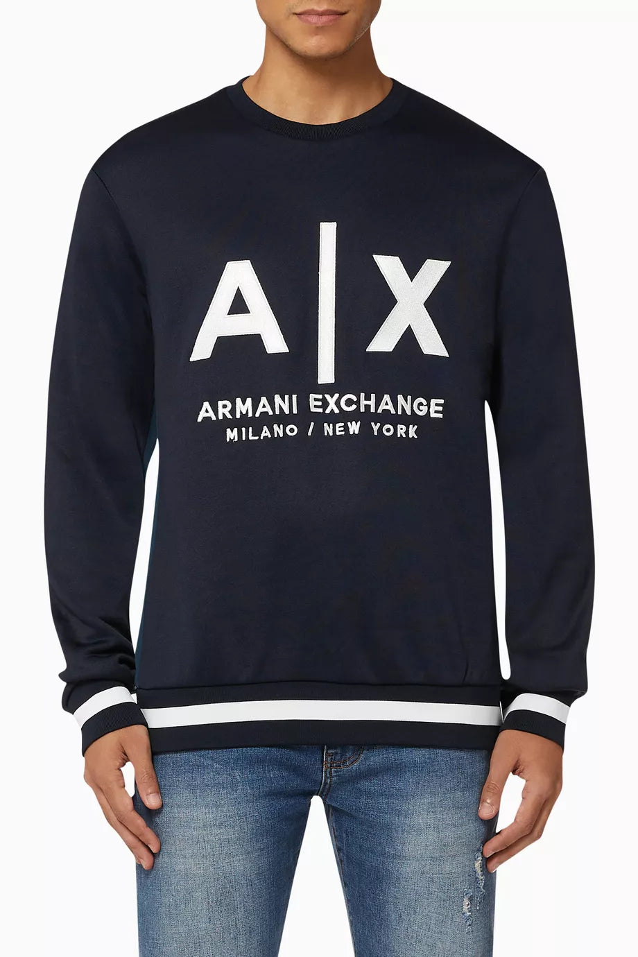 AX-Tipping Sweatshirt Blue