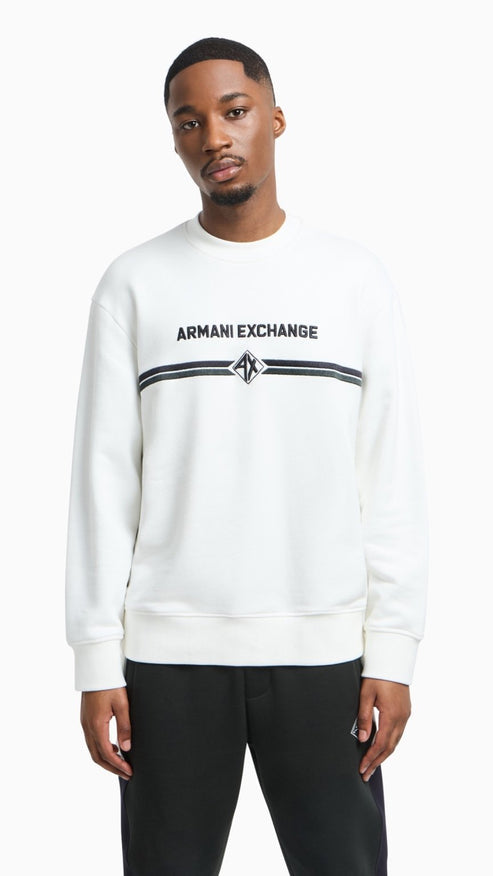 A|E EMBROIDERED SWEATSHIRT WHITE