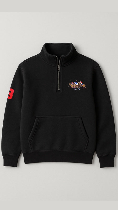 Triple-P Quarter Zipper BLACK