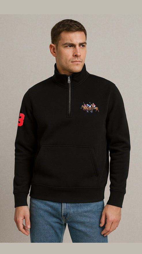 Triple-P Quarter Zipper BLACK