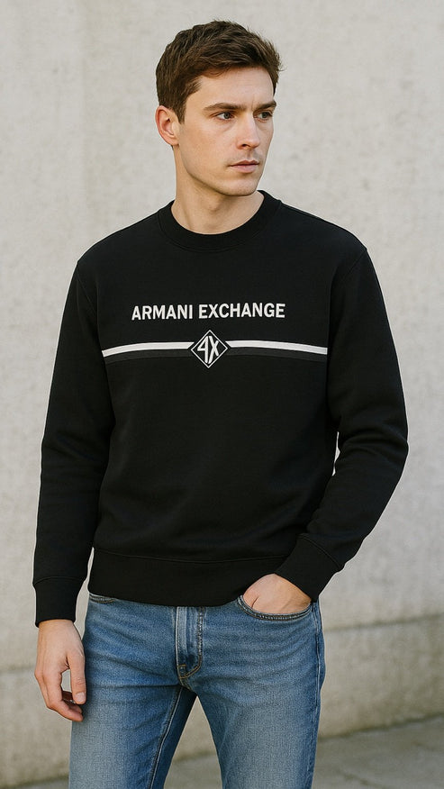 A|E EMBROIDERED SWEATSHIRT BLACK