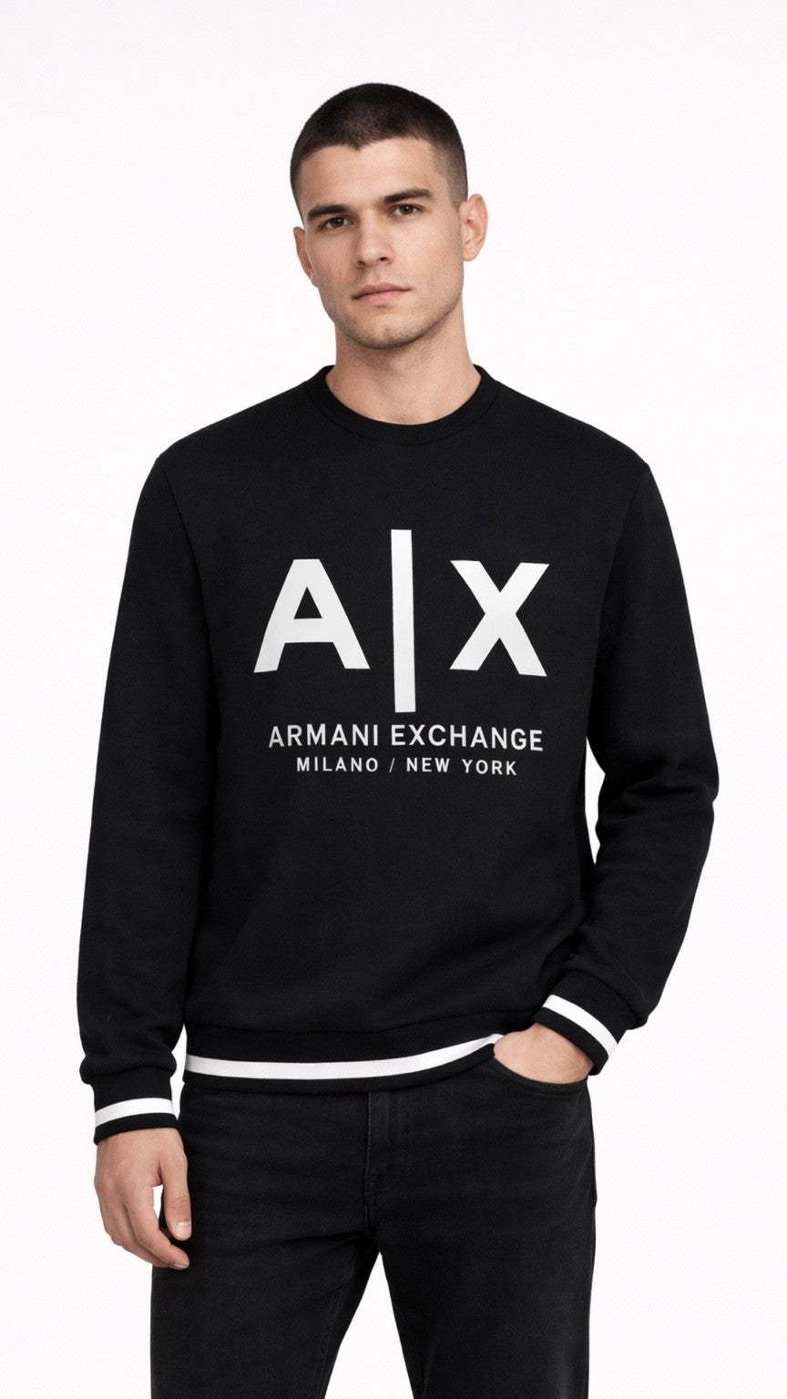 AX-Tipping Sweatshirt Black