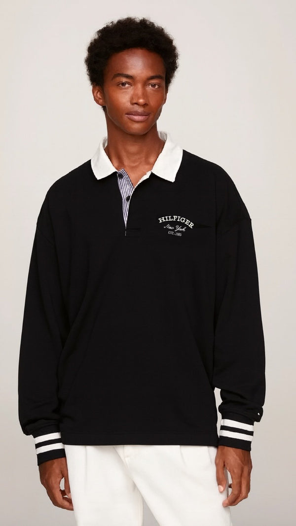 TH-Premium Rugby Polo Black