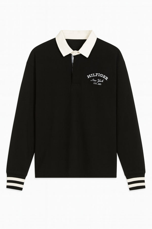TH-Premium Rugby Polo Black