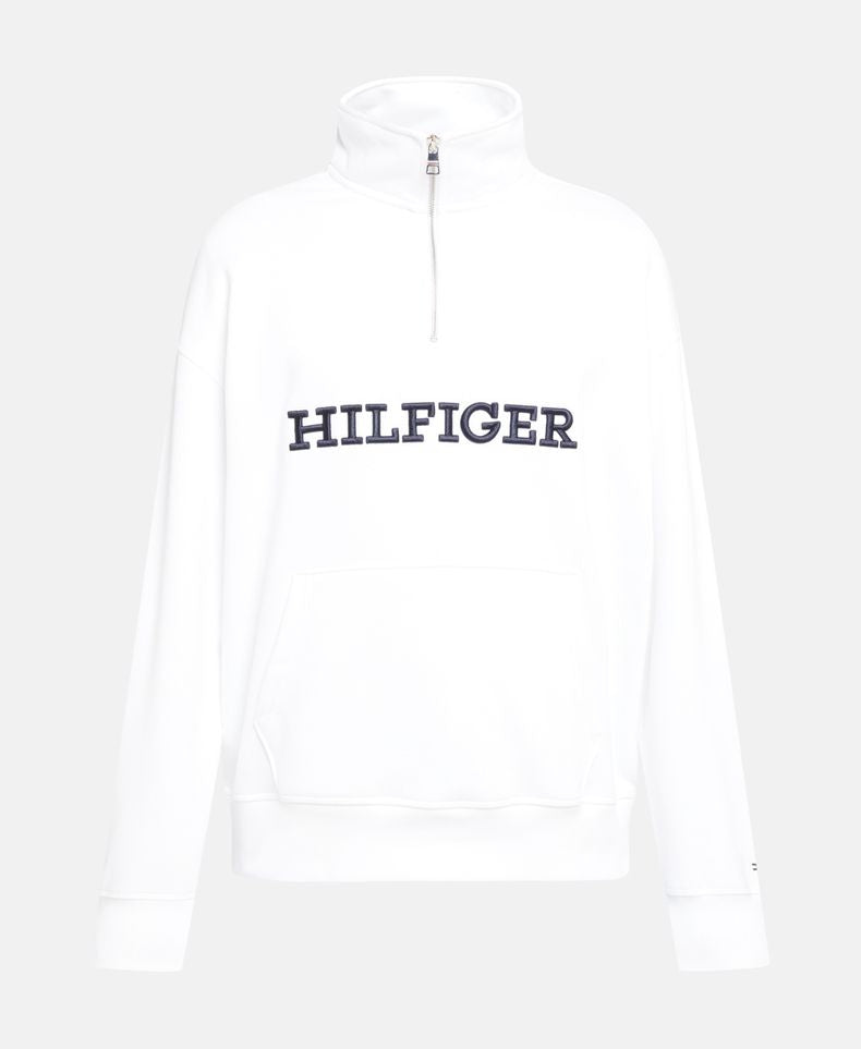 Th-Quarter Zipper White