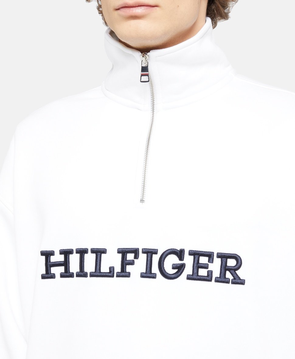 Th-Quarter Zipper White
