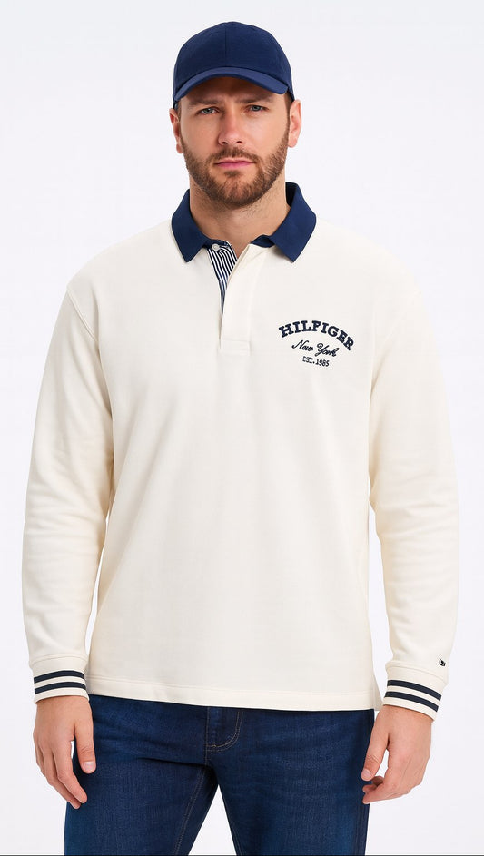 TH-Premium Rugby Polo Off white