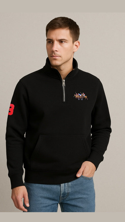 Triple-P Quarter Zipper BLACK