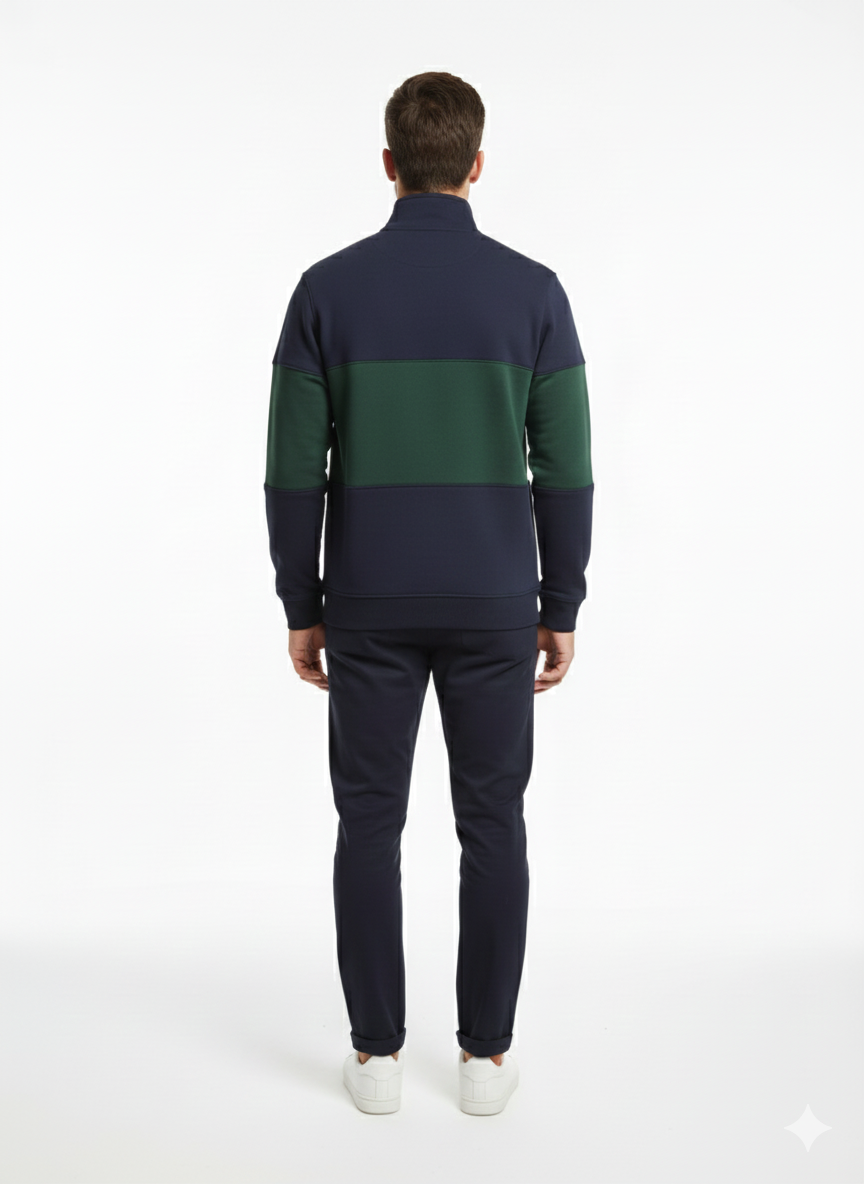 GNT-1949 QUARTER-ZIP (GREEN/NAVY)