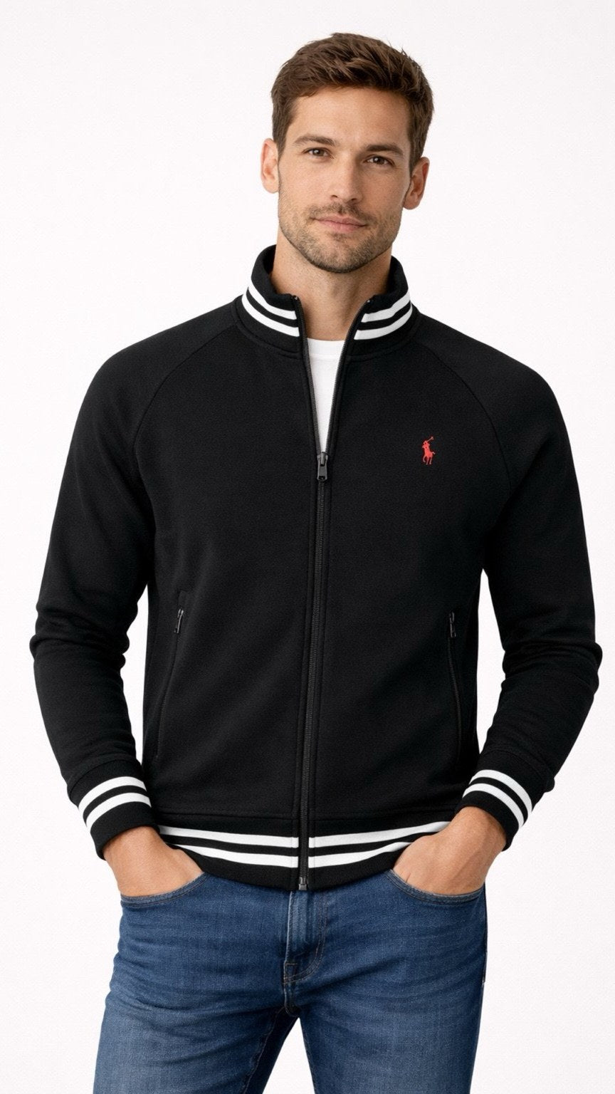 RL-Iconic Full Zipper Black