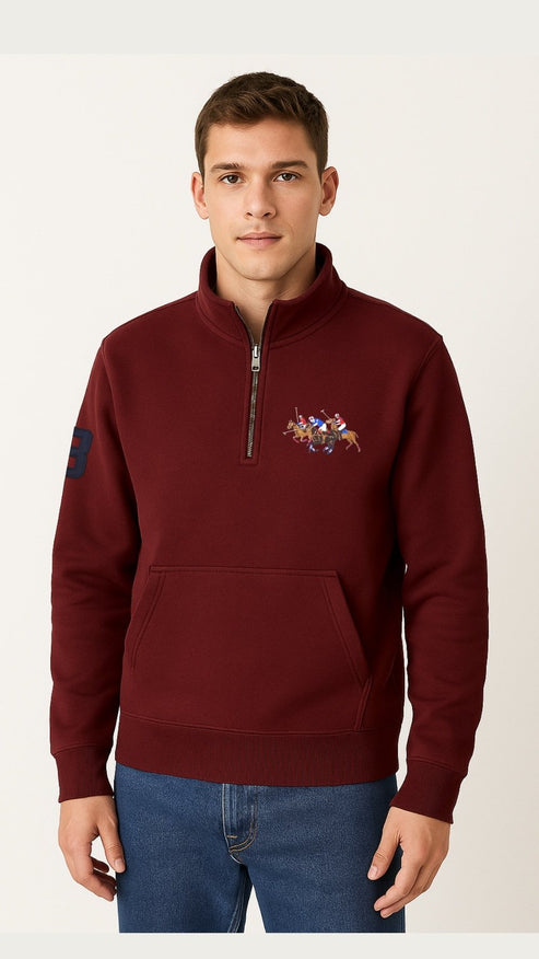 Triple-P Quarter Zipper MAROON