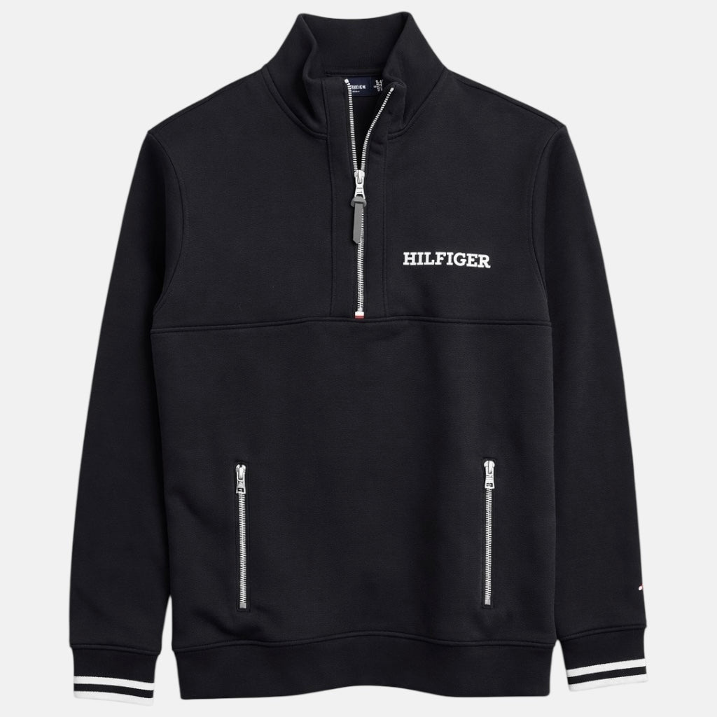 TH-HILFIGER PREMIUM MONO TYPE ZIP UP (BLACK)